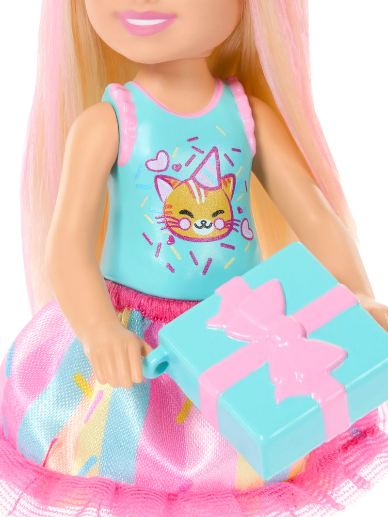 Barbie Birthday Chelsea doll with party accessories, UK version