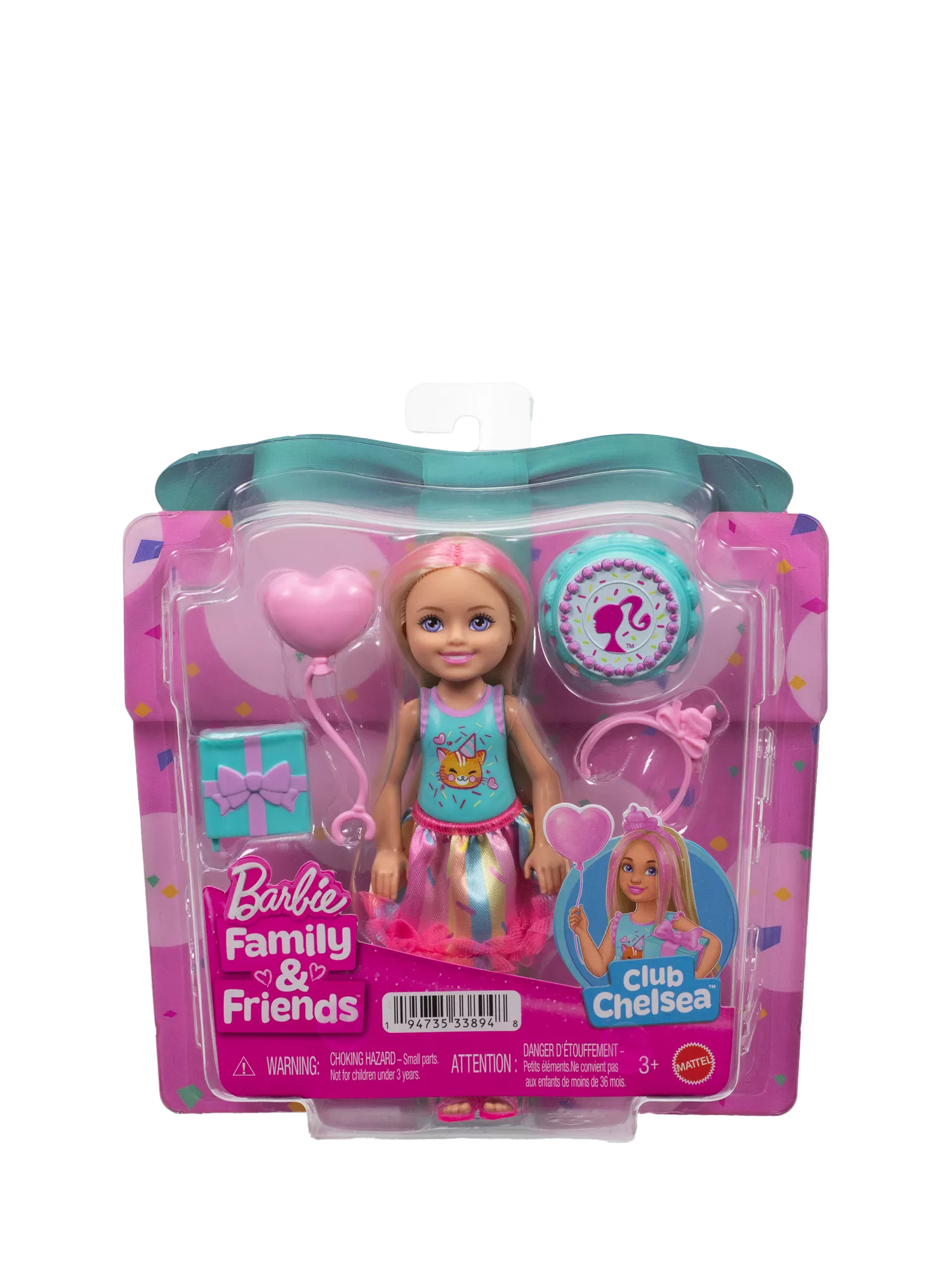 Barbie Birthday Chelsea doll with party accessories, UK version