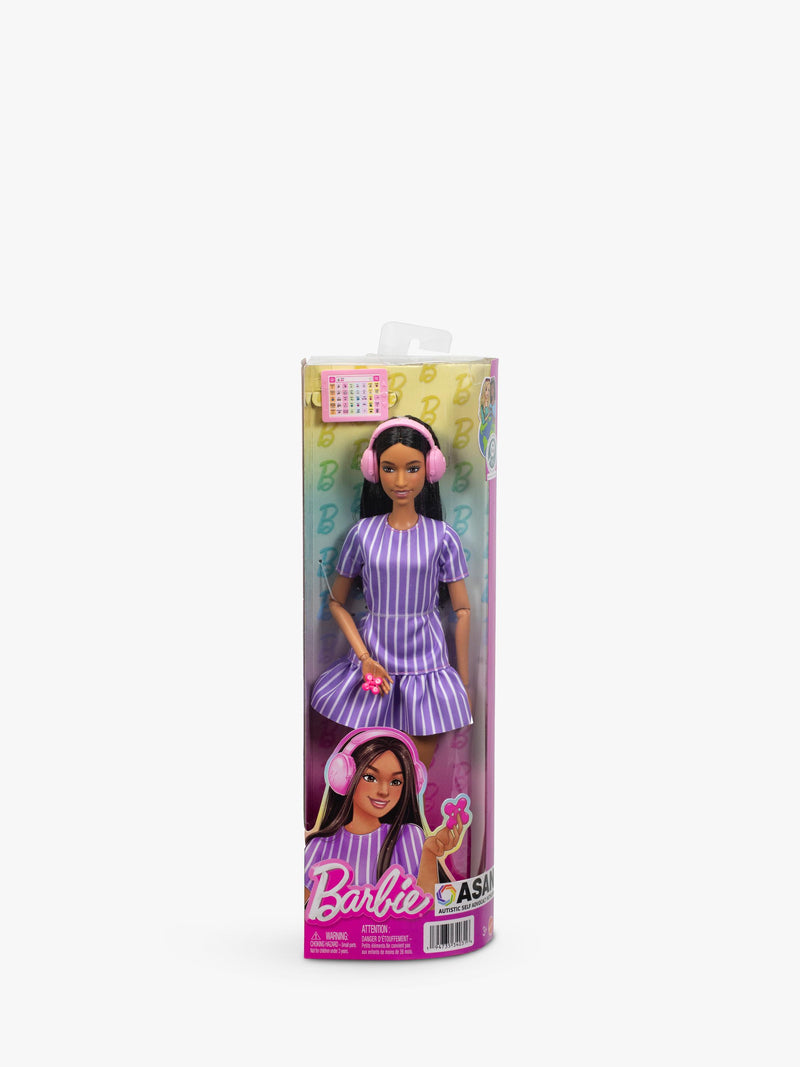 Barbie Purple Stripes Fashionista Doll, imported from the UK