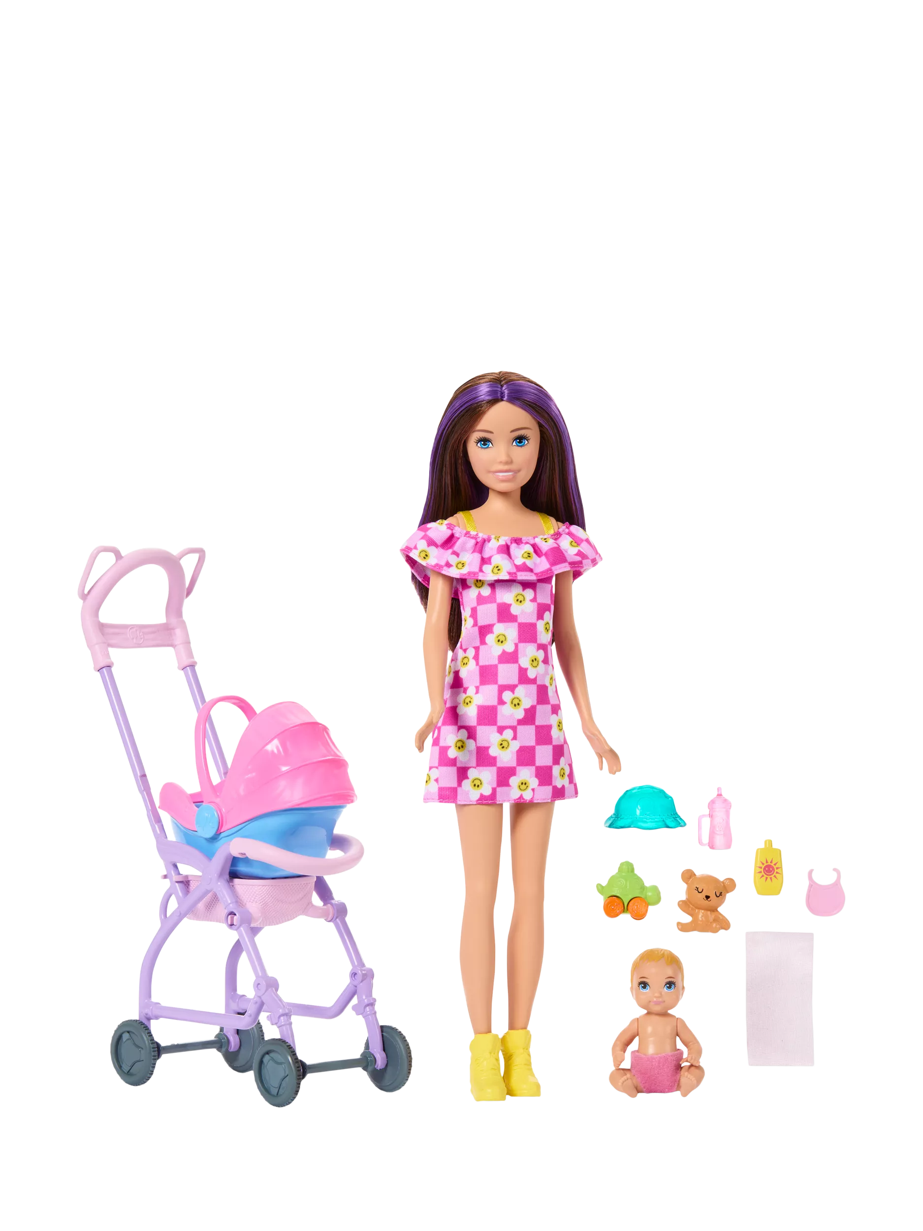 Barbie Skipper Babysitters doll with stroller accessories, UK version