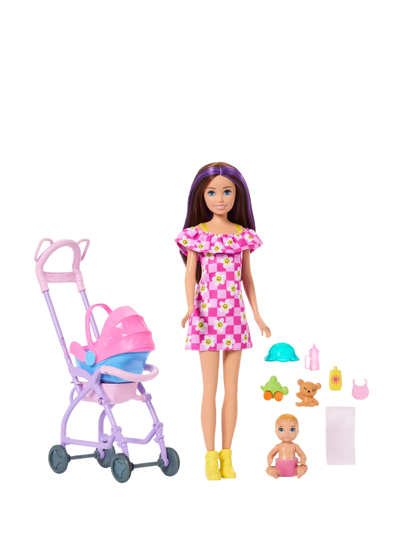 Barbie Skipper Babysitters doll with stroller accessories, UK version