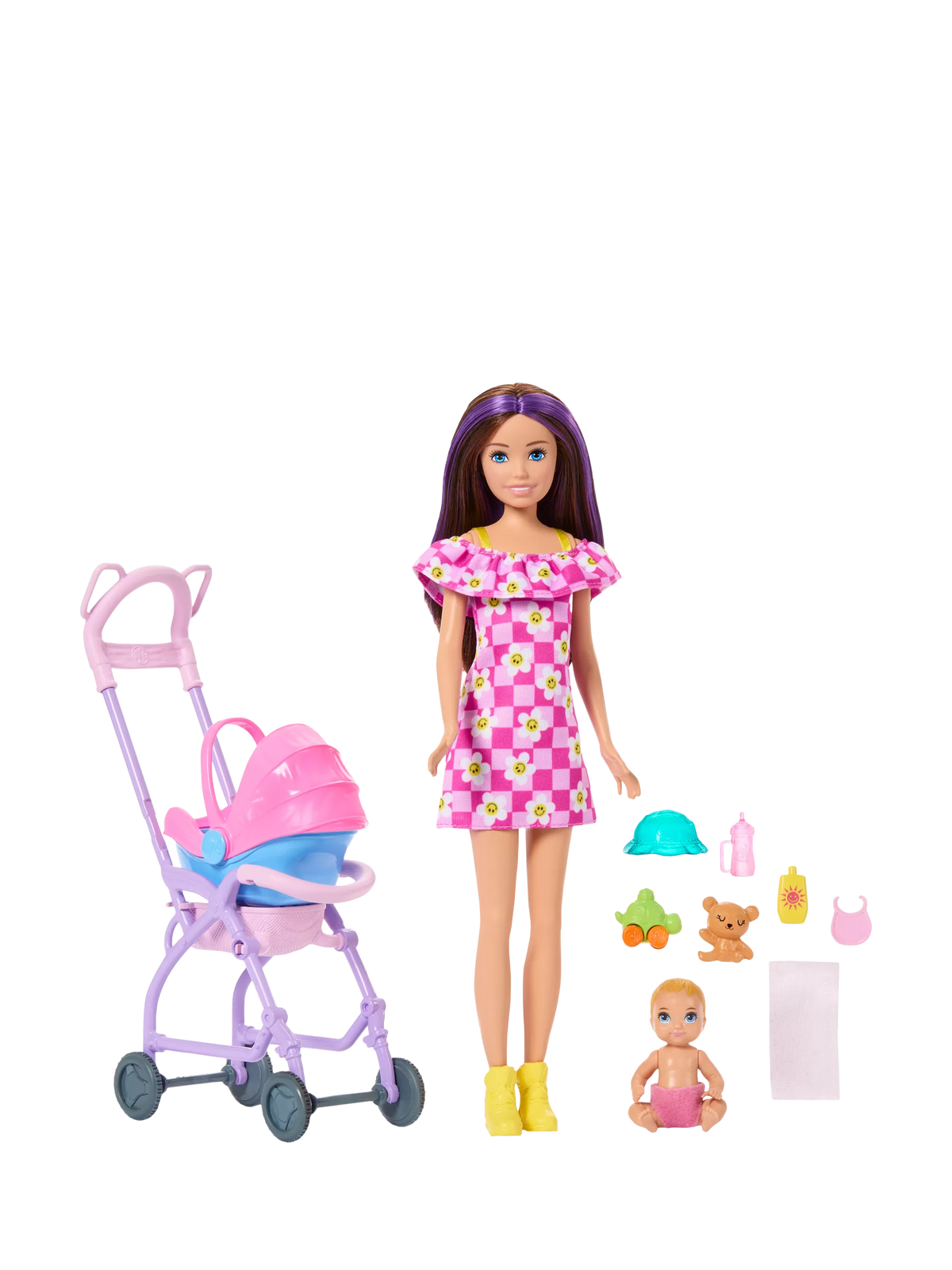 Barbie Skipper Babysitters doll with stroller accessories, UK version