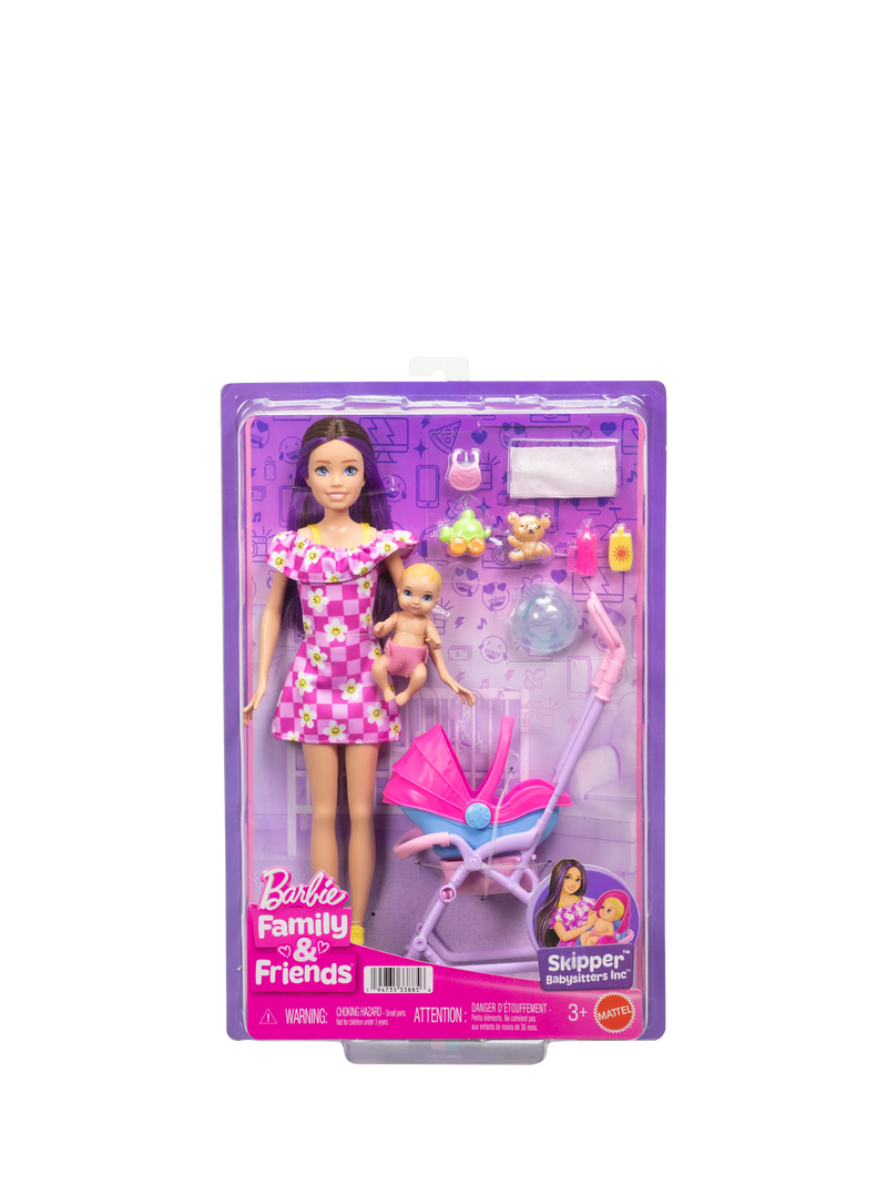 Barbie Skipper Babysitters doll with stroller accessories, UK version