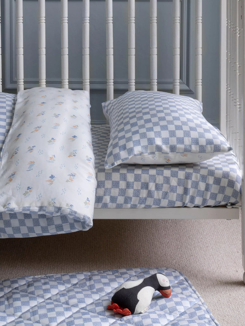 Avery Row cotbed fitted sheet Coastline design, UK version