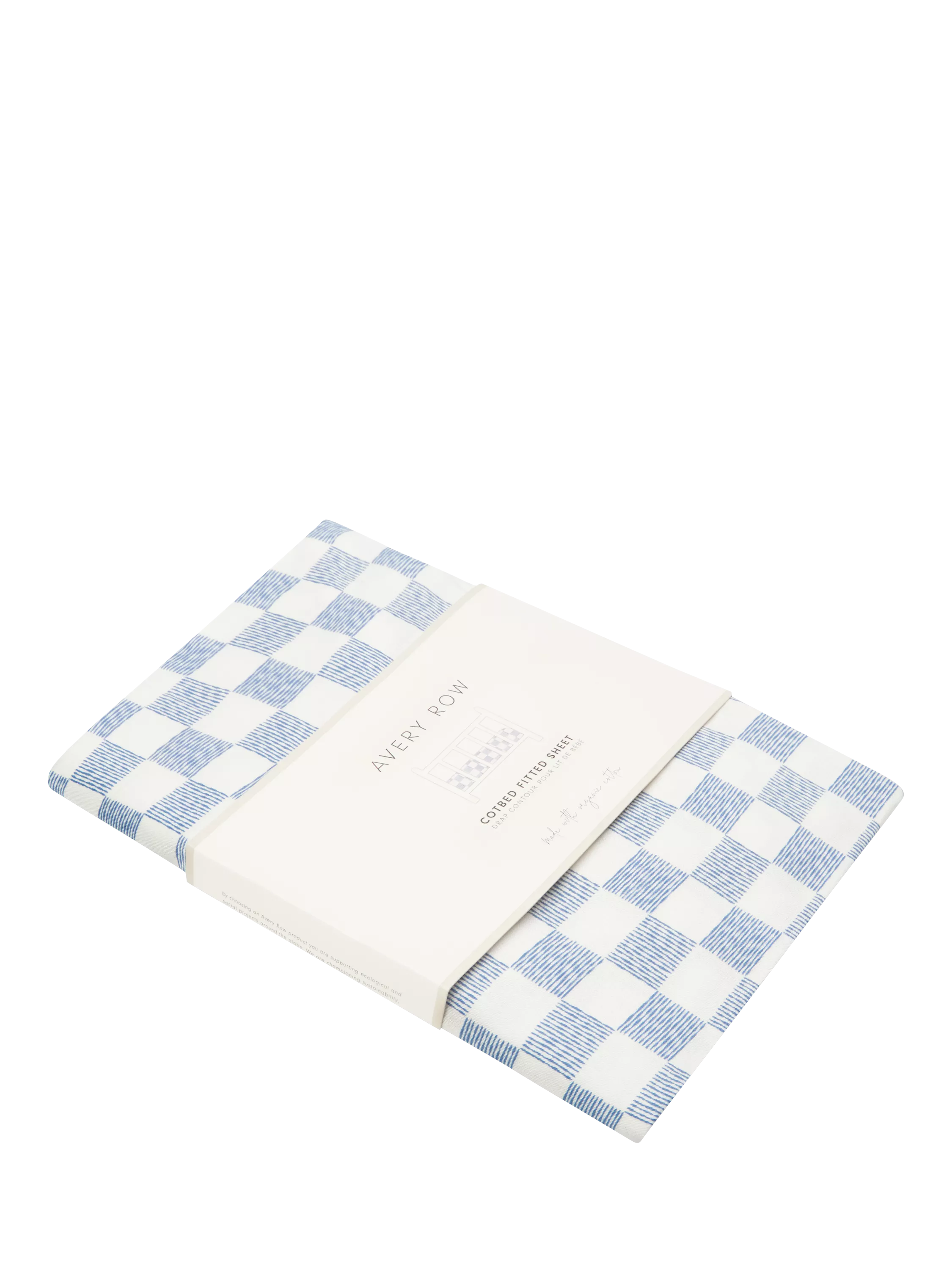 Avery Row cotbed fitted sheet Coastline design, UK version