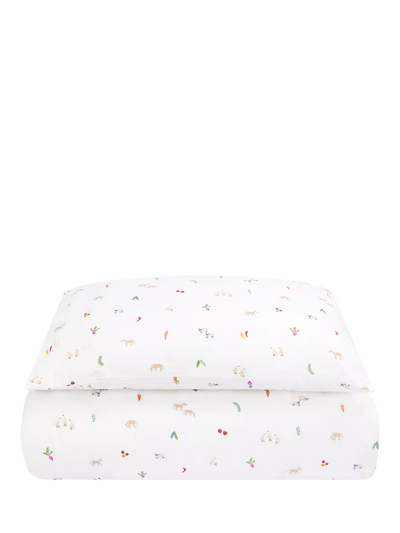 John Lewis Avery Row Little Farm Duvet Cover & Pillowcase Set Cotbed Bedding- Buy online at McGrocer