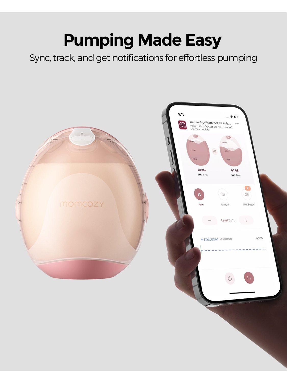 Momcozy Air 1 wearable double breast pump 180ml - British product