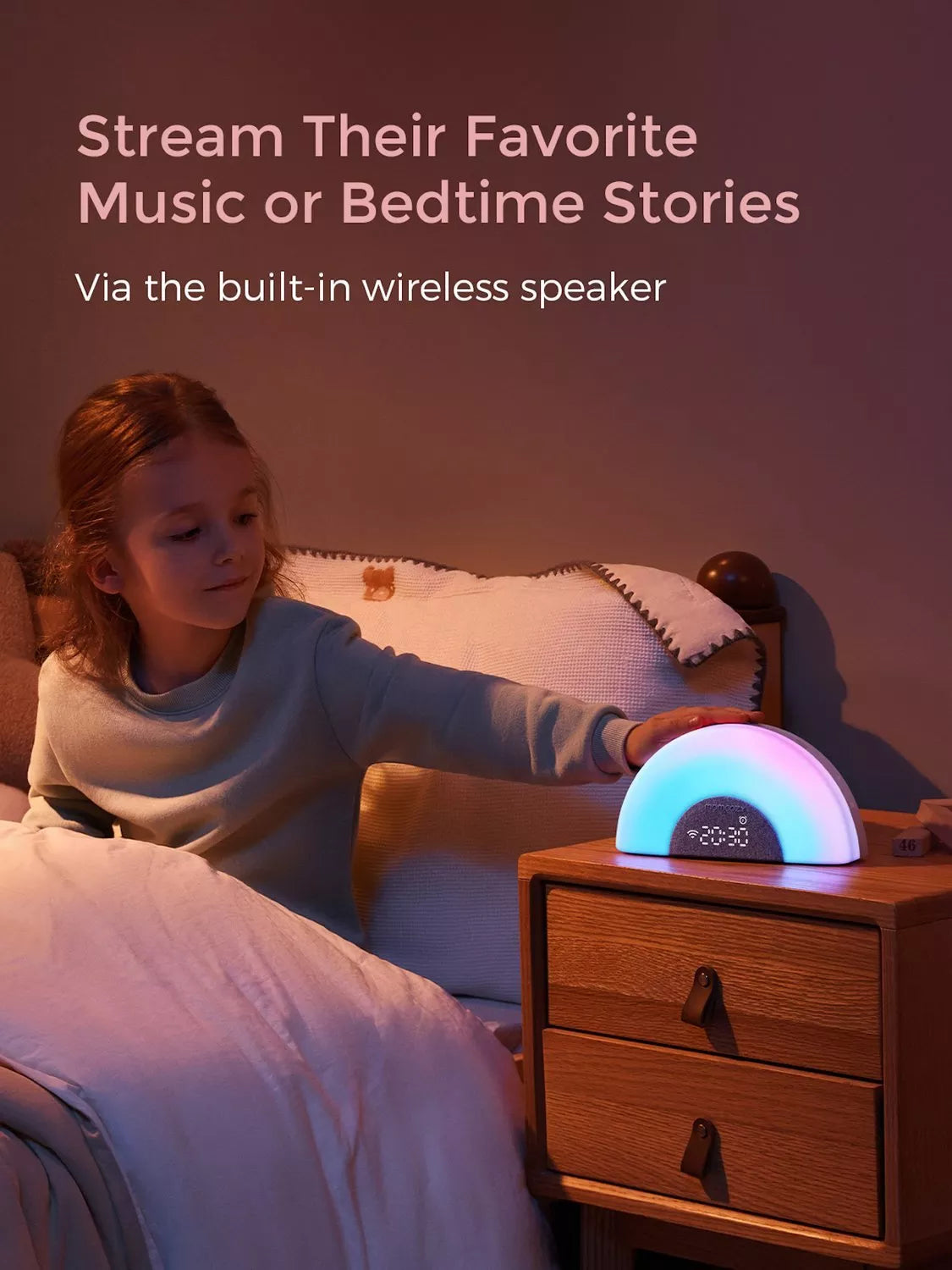 Momcozy DreamSync white noise machine with rainbow light (British brand)