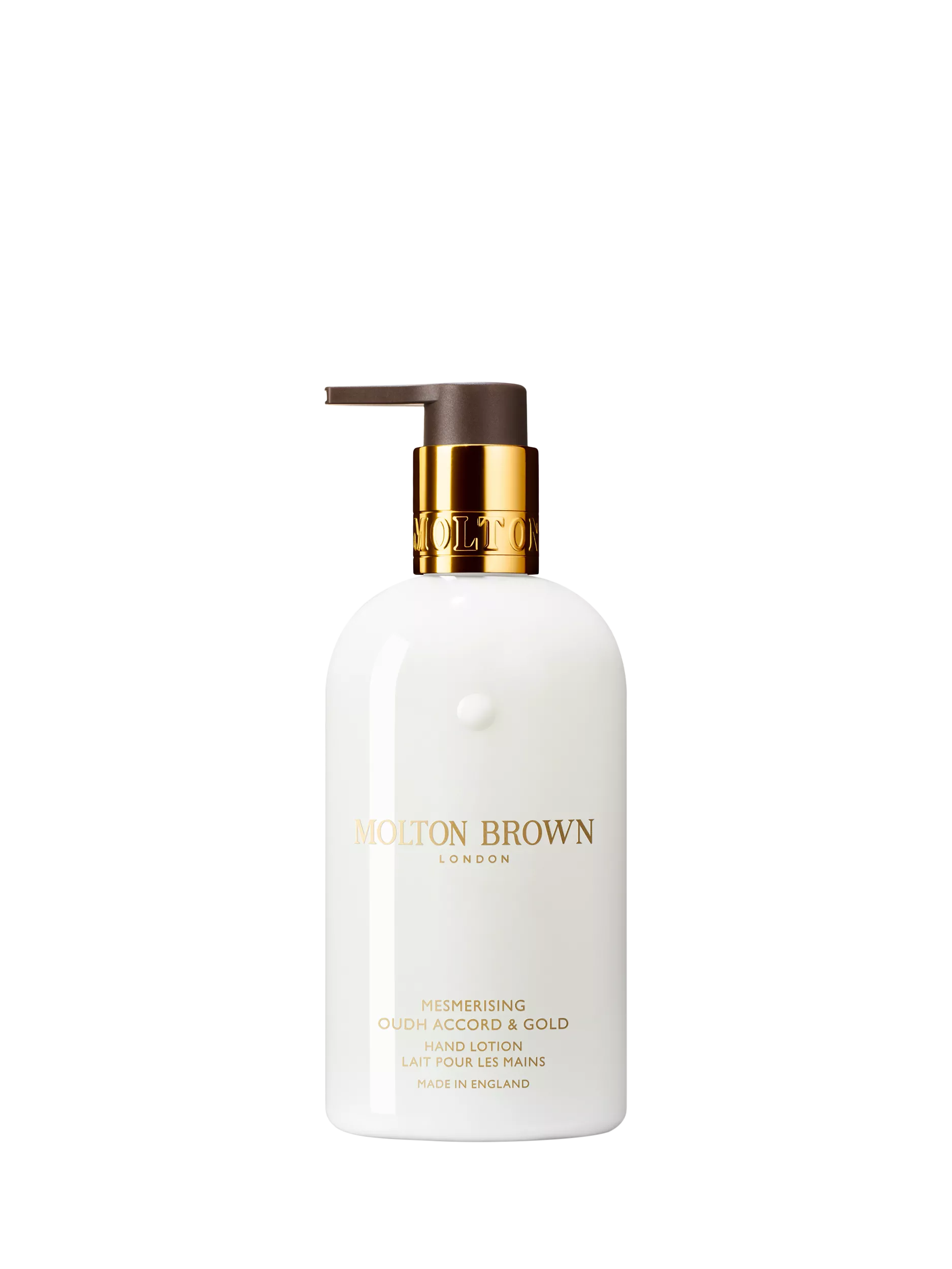Molton Brown Oudh Accord Gold hand lotion 300ml, imported from the UK