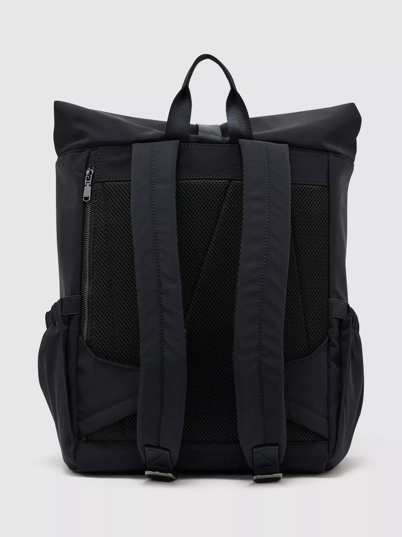 Reiss roll top backpack with buckle fastening, UK version