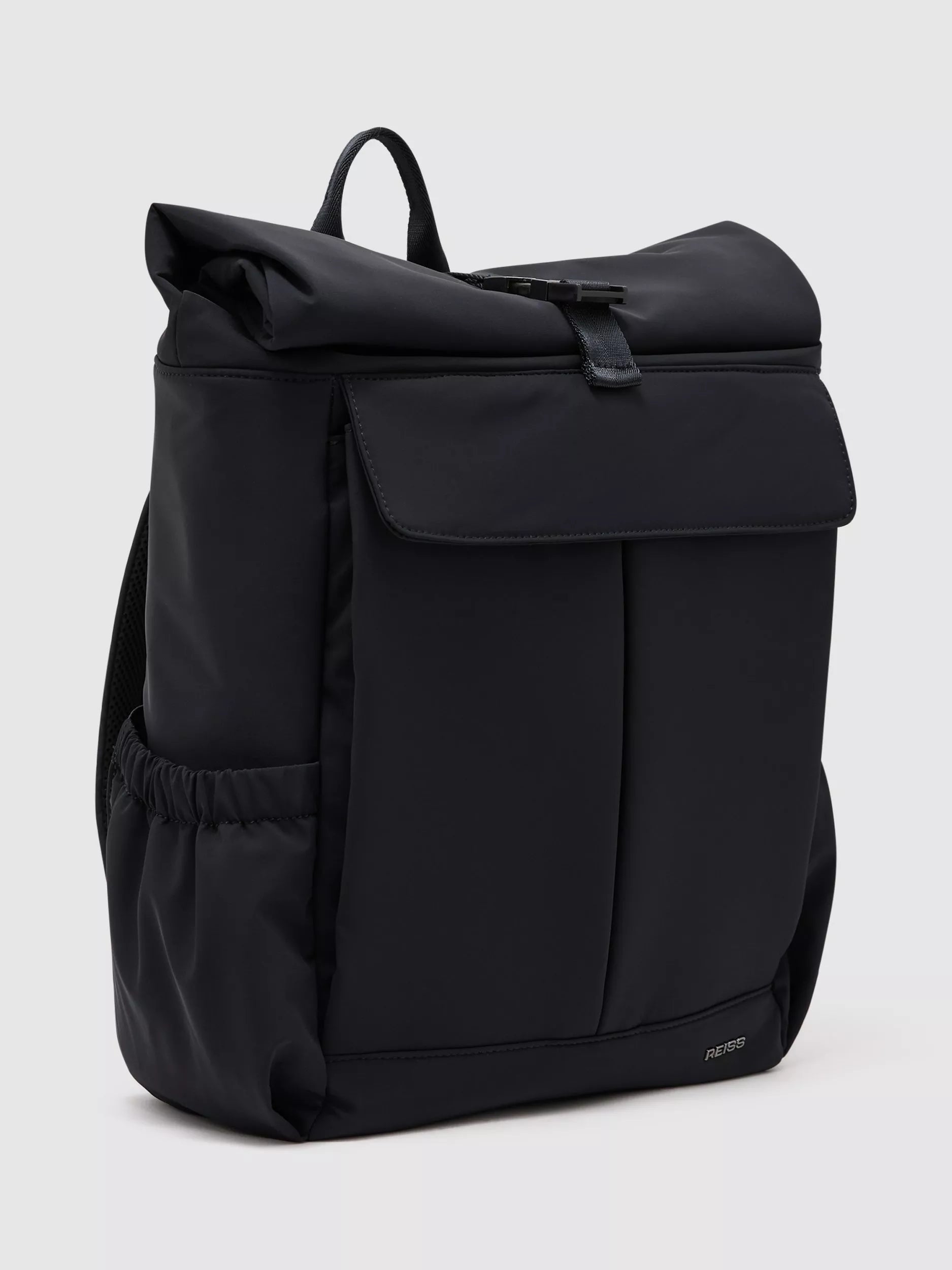 Reiss roll top backpack with buckle fastening, UK version