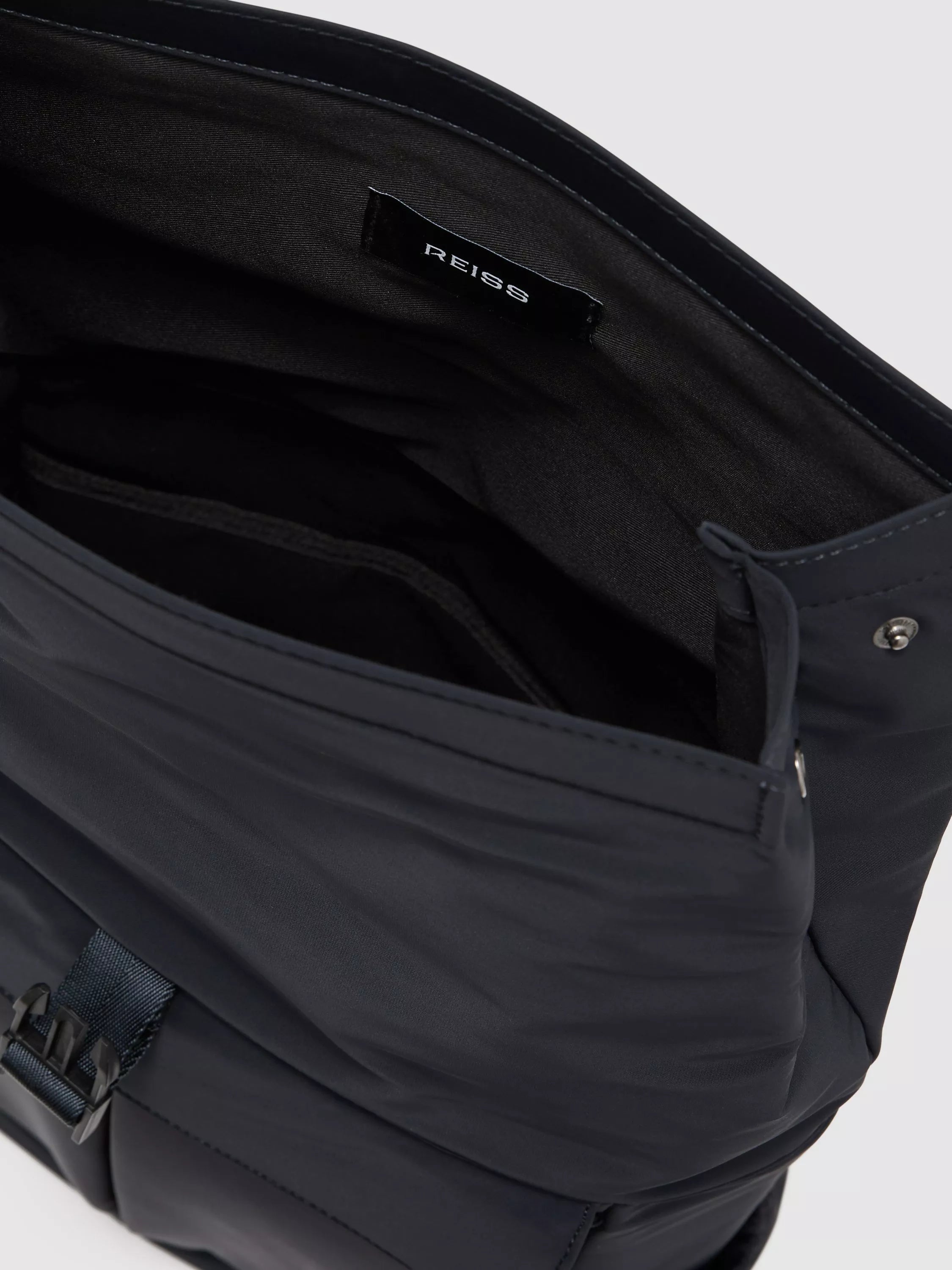 Reiss roll top backpack with buckle fastening, UK version