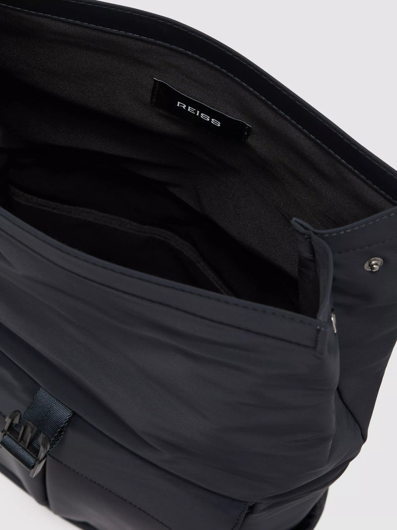 Reiss roll top backpack with buckle fastening, UK version