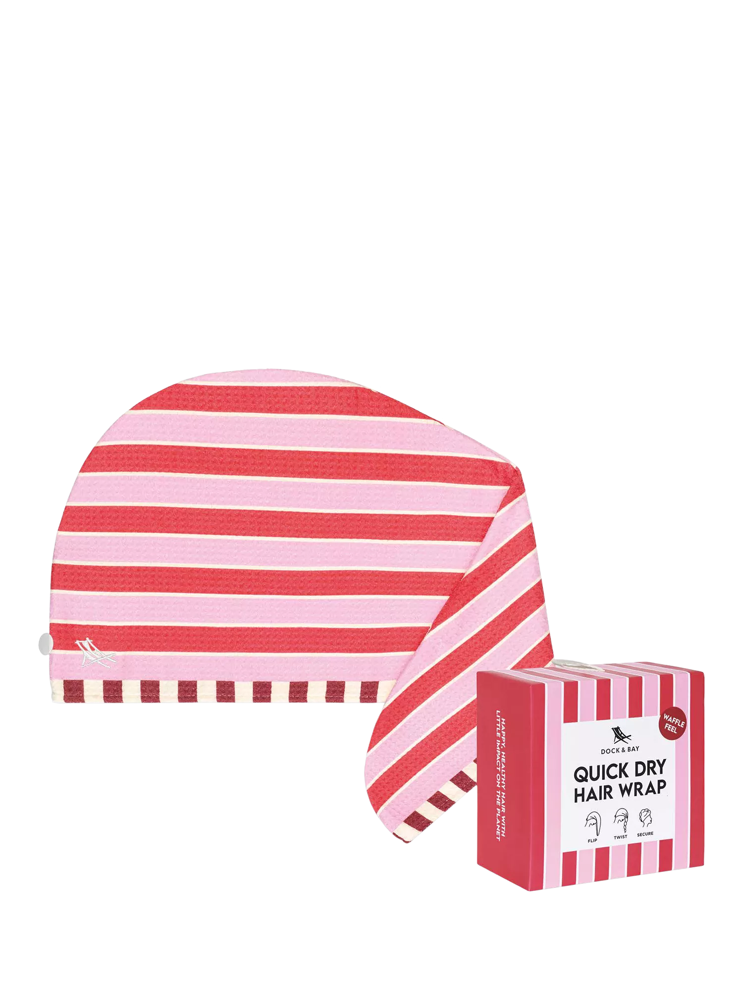 Dock & Bay Cherry Bomb hair wrap, imported from the UK