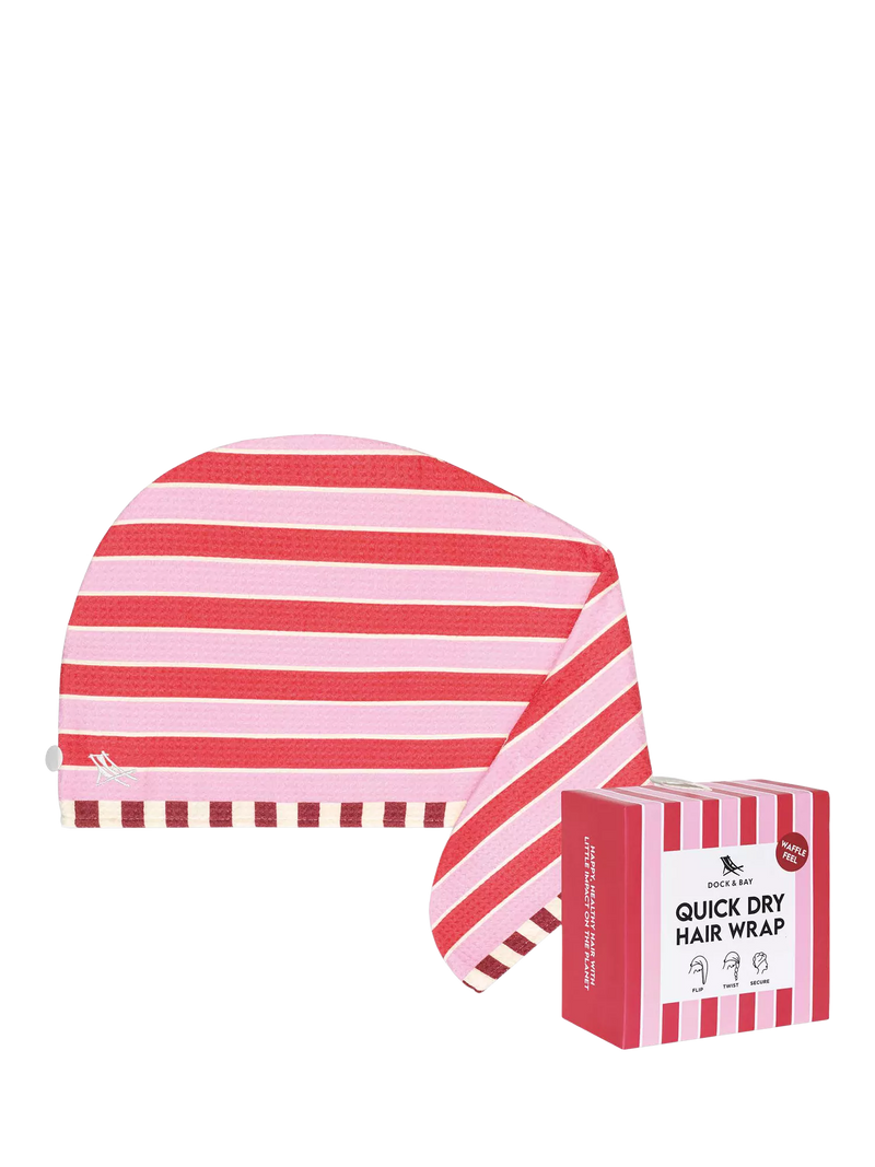 Dock & Bay Cherry Bomb hair wrap, imported from the UK