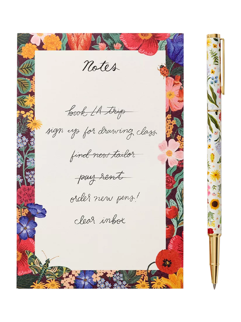 Rifle Paper Co Curio Floral pen with multi floral design, UK version