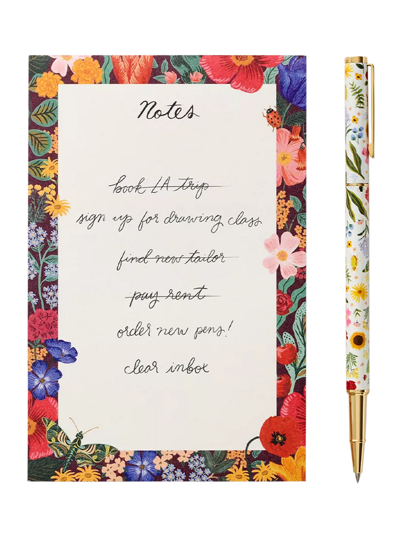 Rifle Paper Co Curio Floral pen with multi floral design, UK version