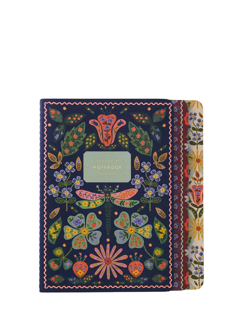 Rifle Paper Co. Posy floral notebooks set of 3, imported from the UK