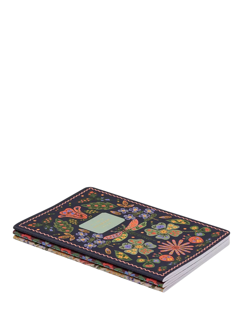 Rifle Paper Co. Posy floral notebooks set of 3, imported from the UK