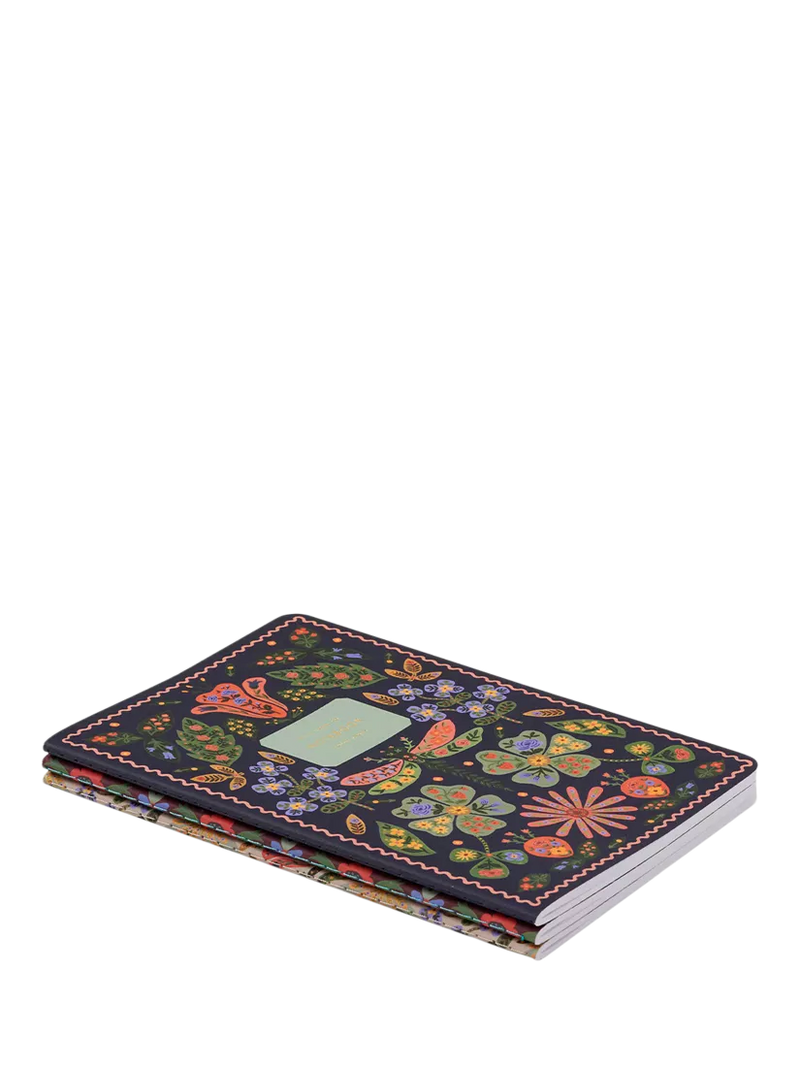 Rifle Paper Co. Posy floral notebooks set of 3, imported from the UK