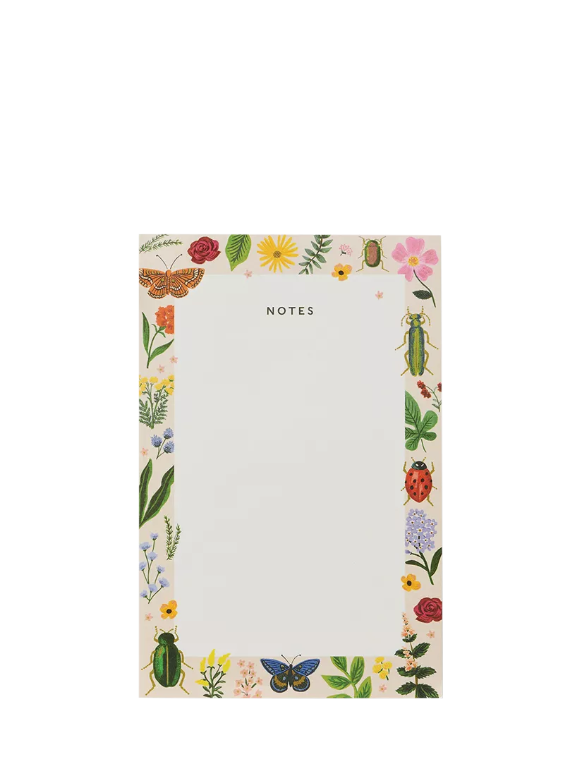 Rifle Paper Co. Curio notepad lined 75 pages (British brand)
