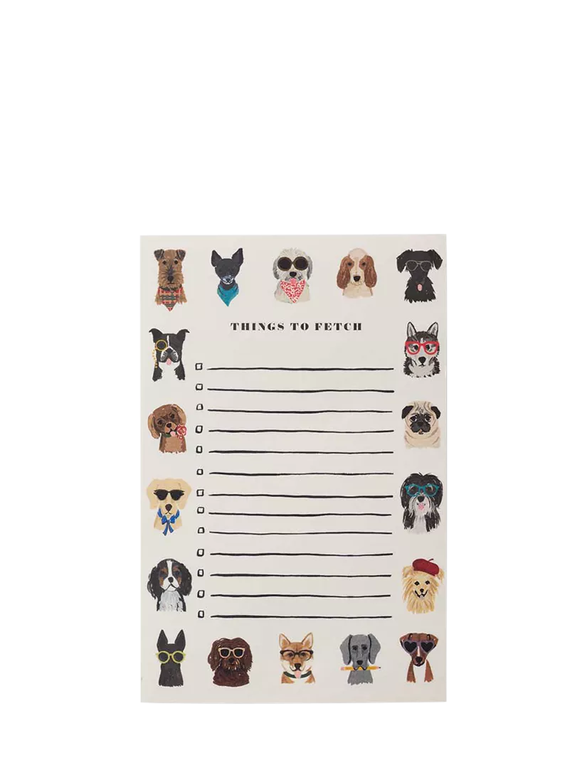 Rifle Paper Co. Dog Days notepad, 75 lined pages (British brand)