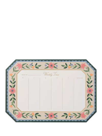 John Lewis Rifle Paper Co. Aster Weekly Desk Pad, Multi- Buy online at McGrocer