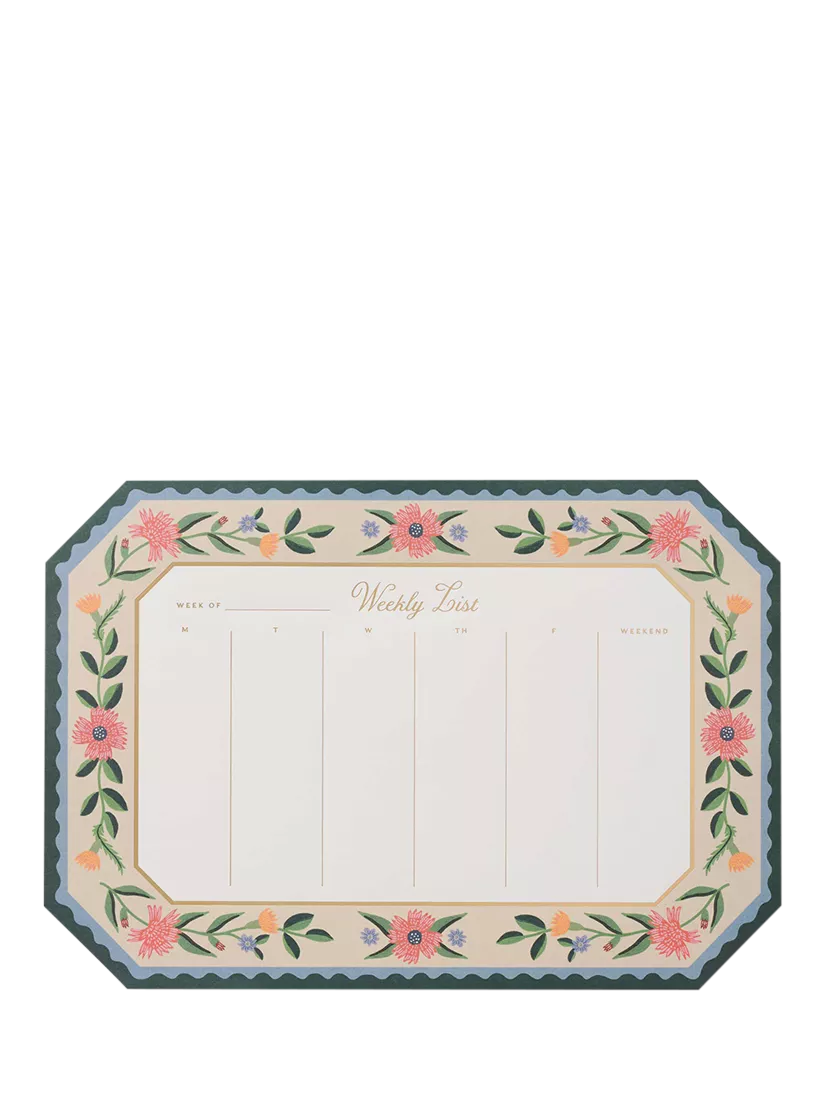 Rifle Paper Co. Aster weekly desk pad - British product