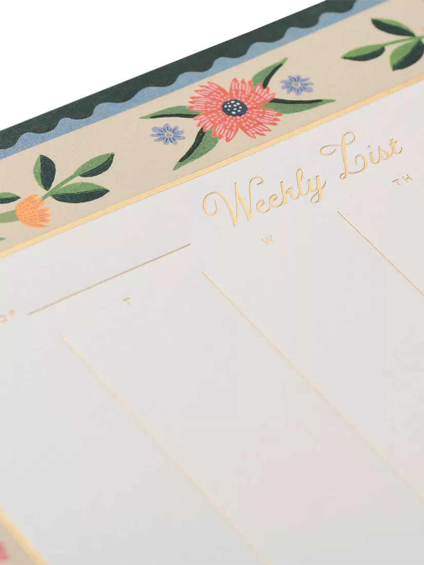 Rifle Paper Co. Aster weekly desk pad - British product