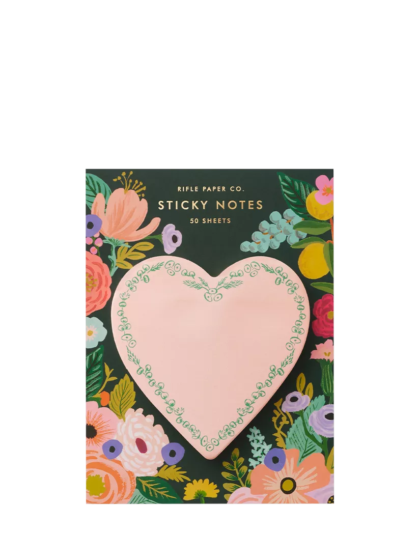 Rifle Paper Co heart sticky notes pink - British product