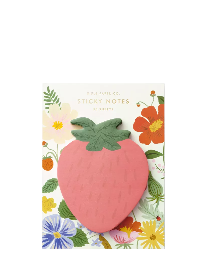 Rifle Paper Co strawberry sticky notes red (British brand)