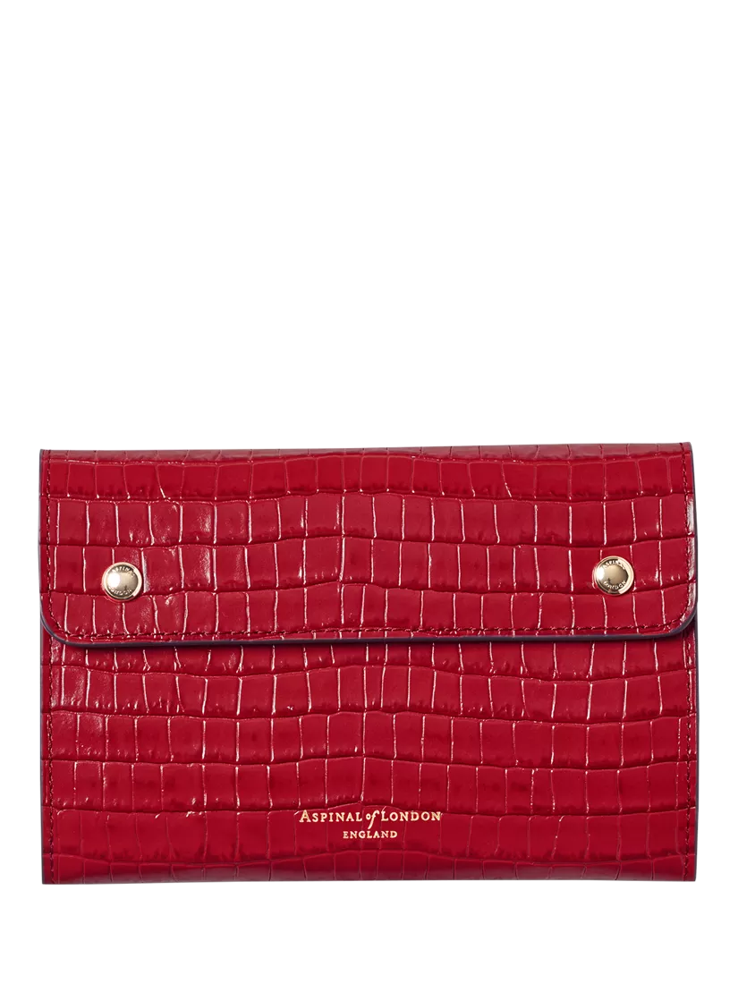 Aspinal of London jewellery roll red, imported from the UK
