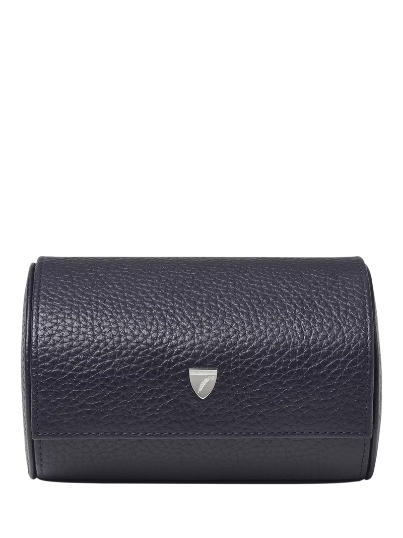 Aspinal of London double watch box Navy - UK version