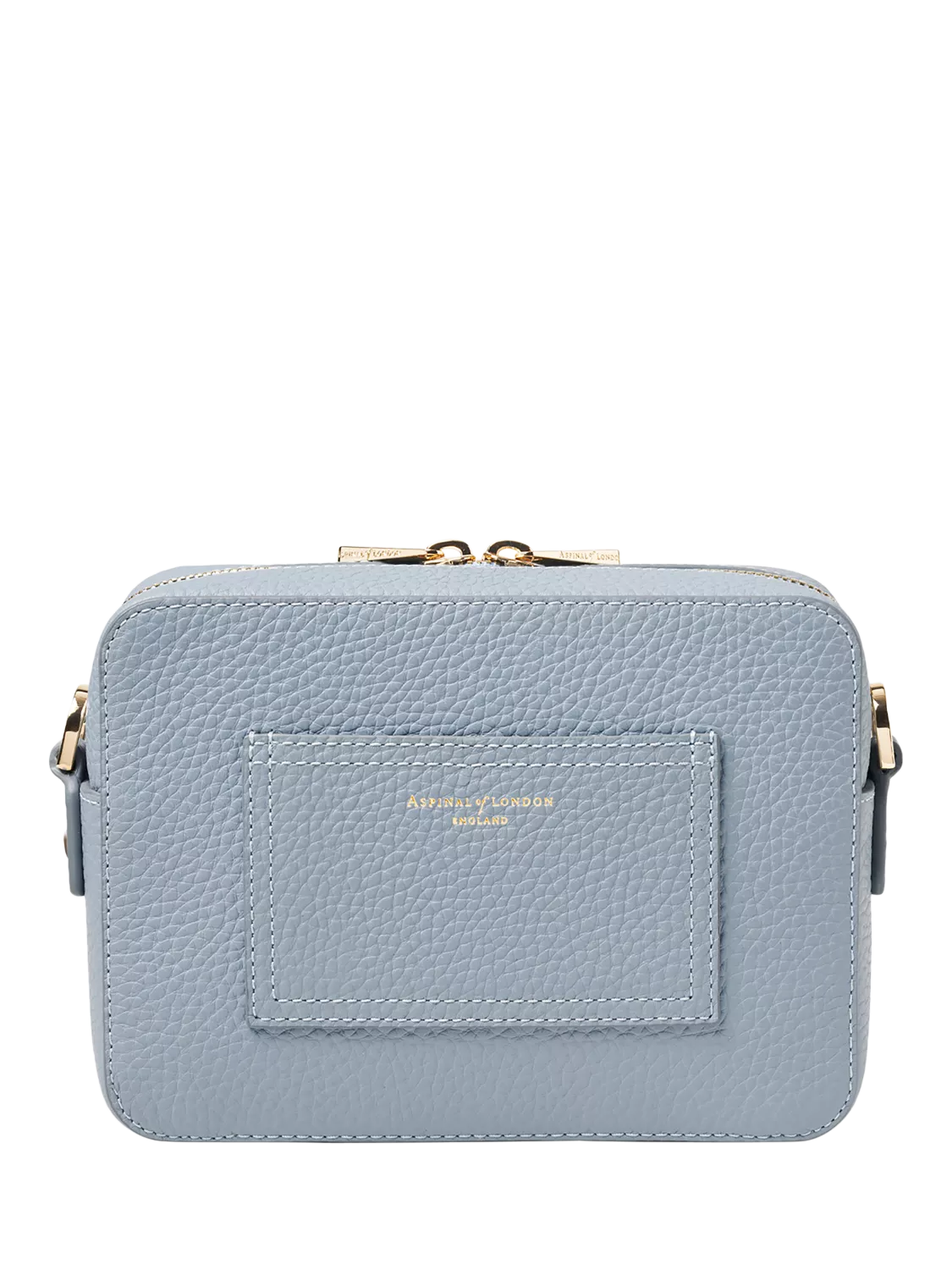 Aspinal of London crossbody bag sky blue nylon leather trim - British product