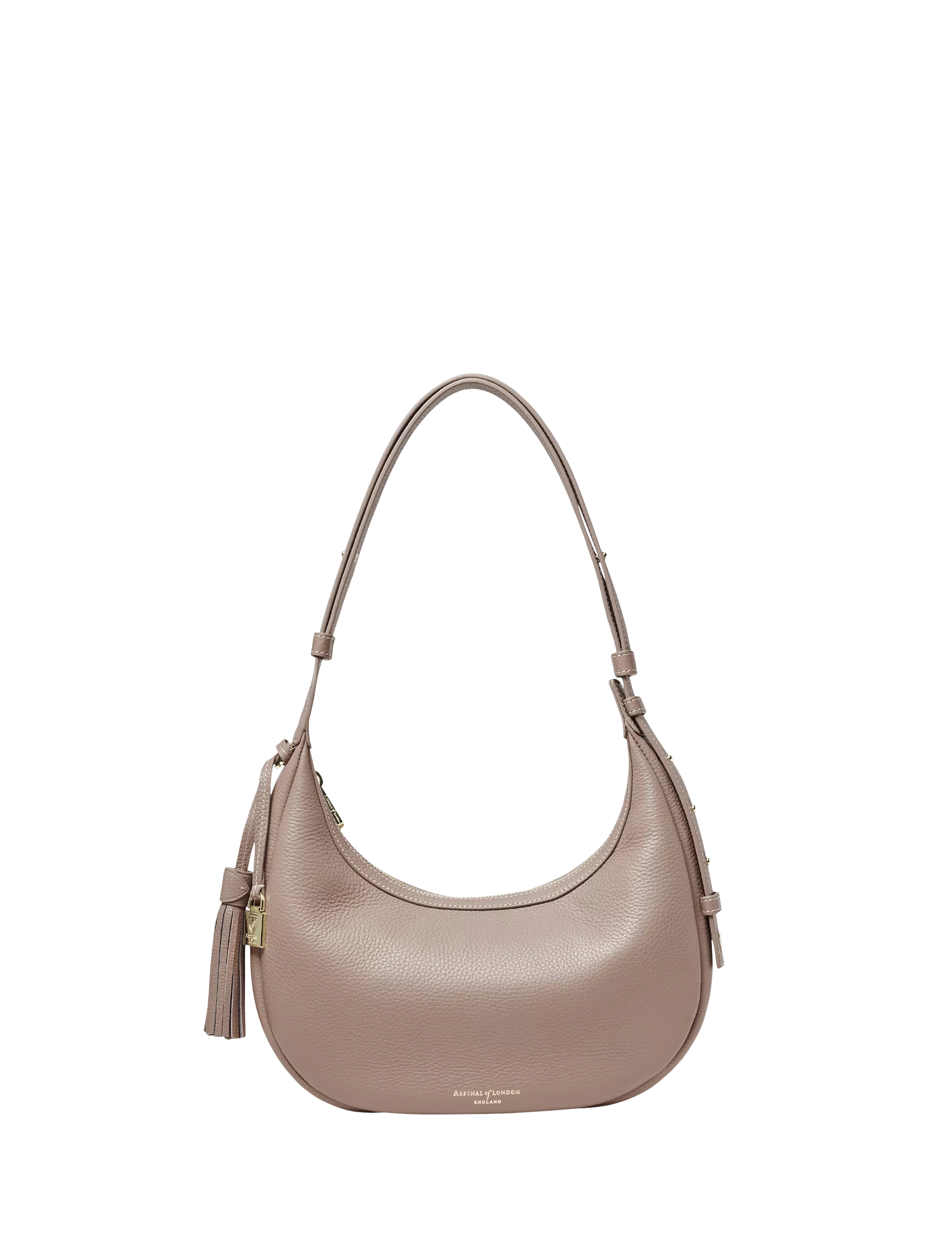 Aspinal of London small crescent shoulder bag moleskin, UK version