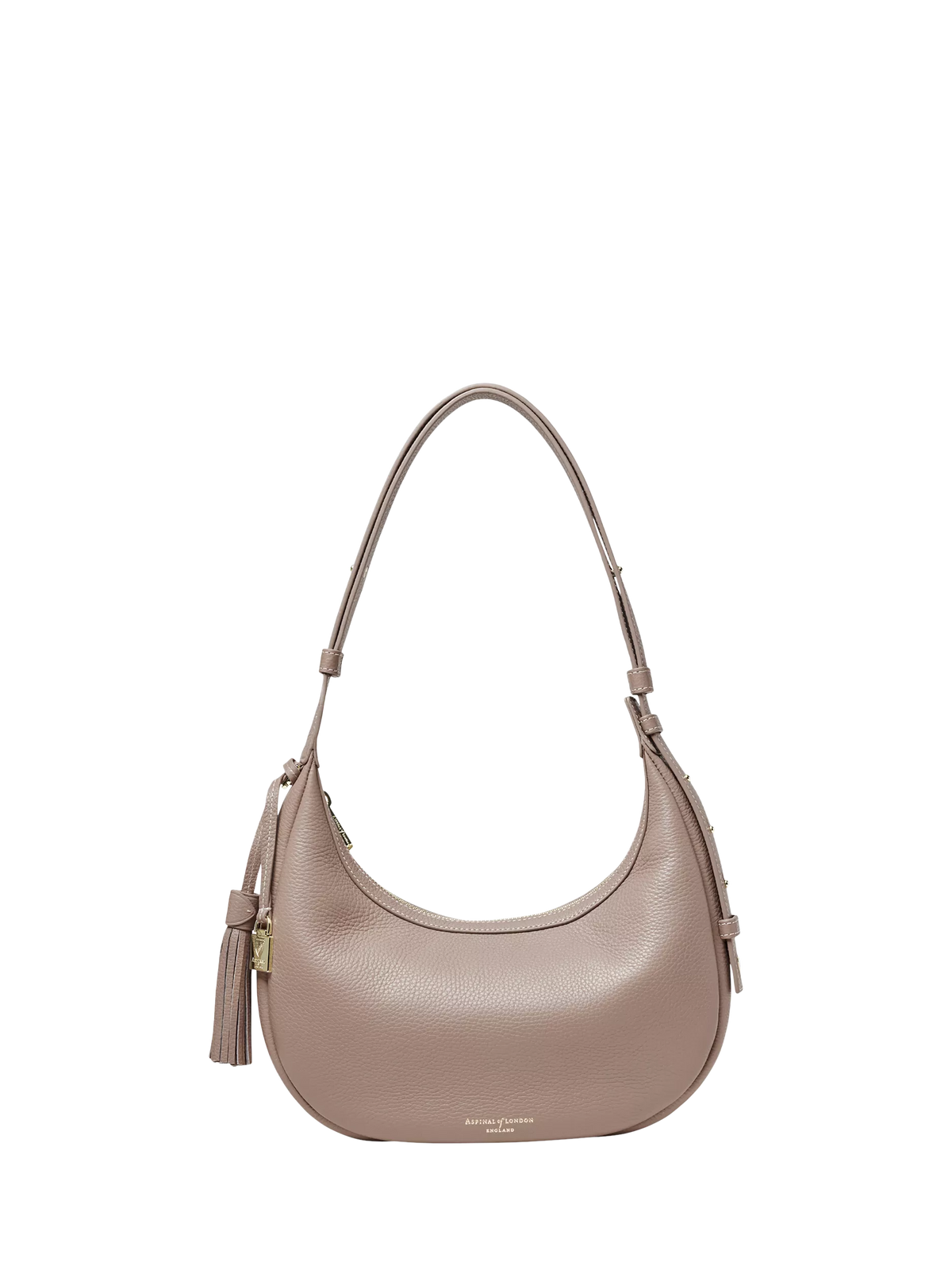 Aspinal of London small crescent shoulder bag moleskin, UK version