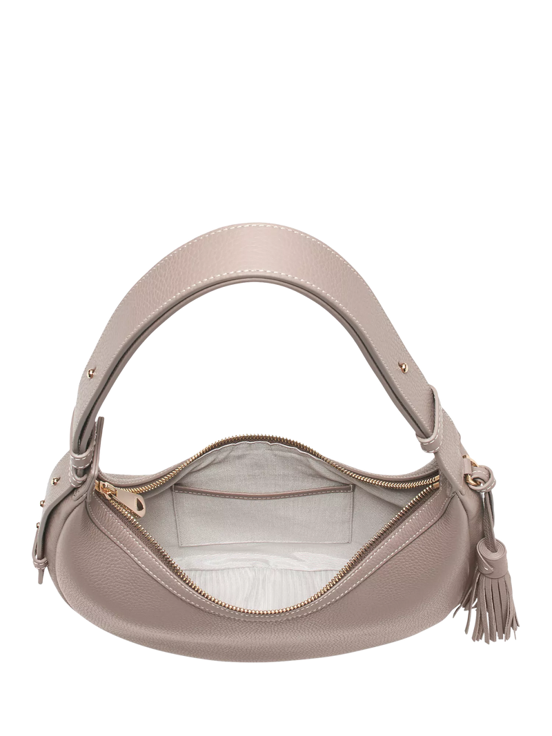 Aspinal of London small crescent shoulder bag moleskin, UK version