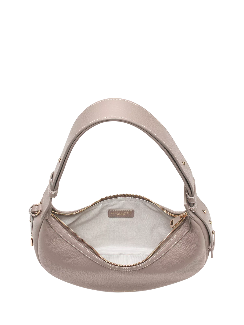 Aspinal of London small crescent shoulder bag moleskin, UK version