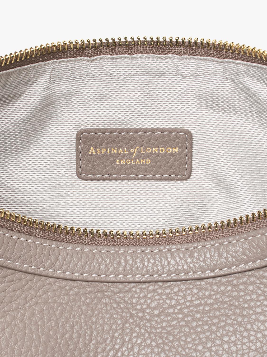 Aspinal of London small crescent shoulder bag moleskin, UK version