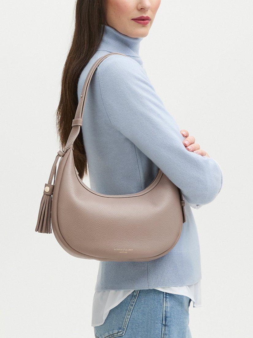 Aspinal of London small crescent shoulder bag moleskin, UK version