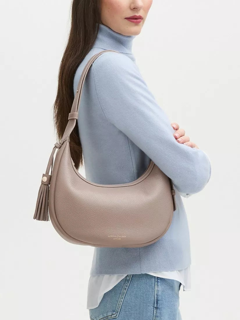 Aspinal of London small crescent shoulder bag moleskin, UK version