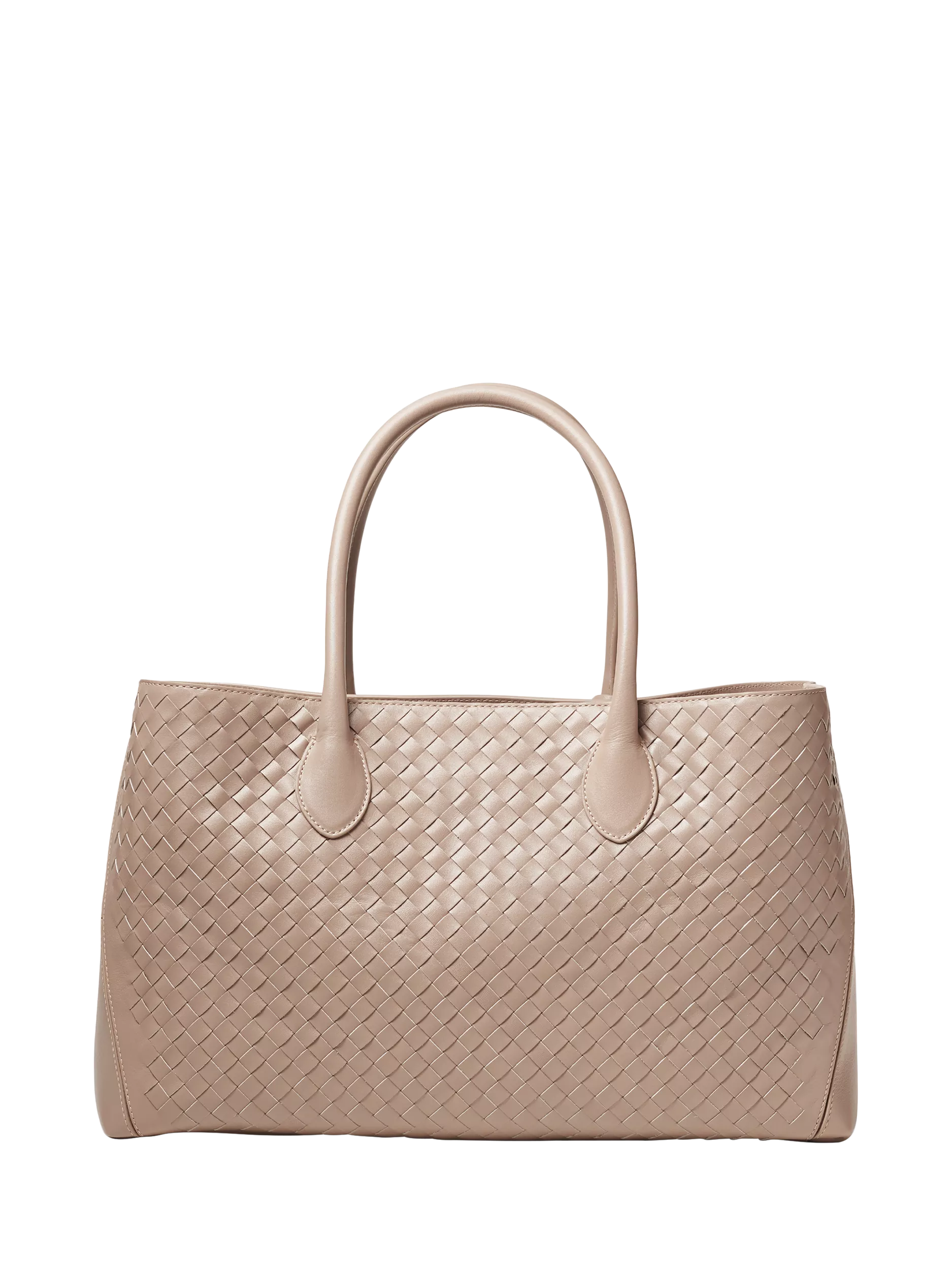 Aspinal of London woven leather tote bag in moleskin - British product