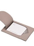 Aspinal of London moleskin leather luggage tag, imported from the UK