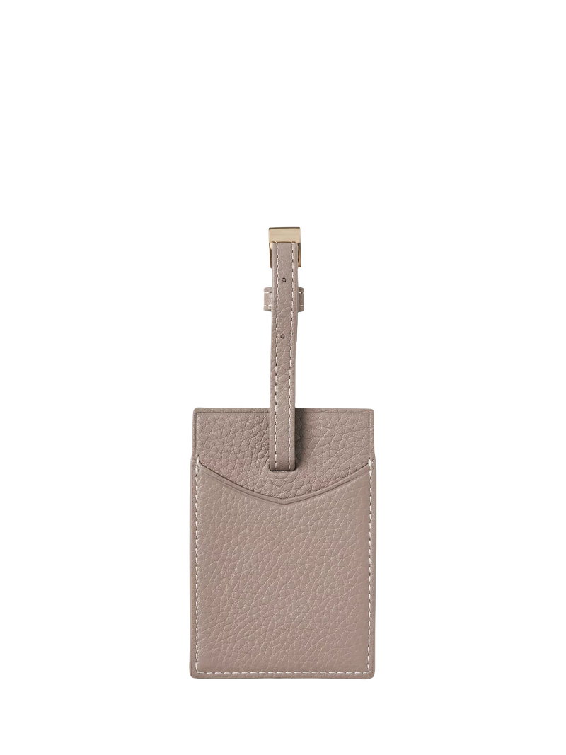 Aspinal of London moleskin leather luggage tag, imported from the UK
