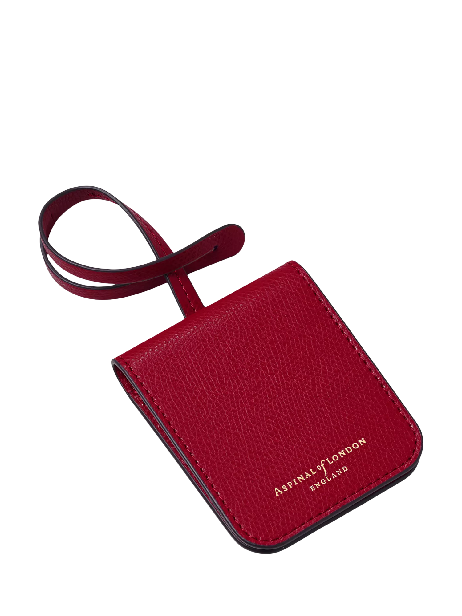 Aspinal of London leather luggage tag, imported from the UK
