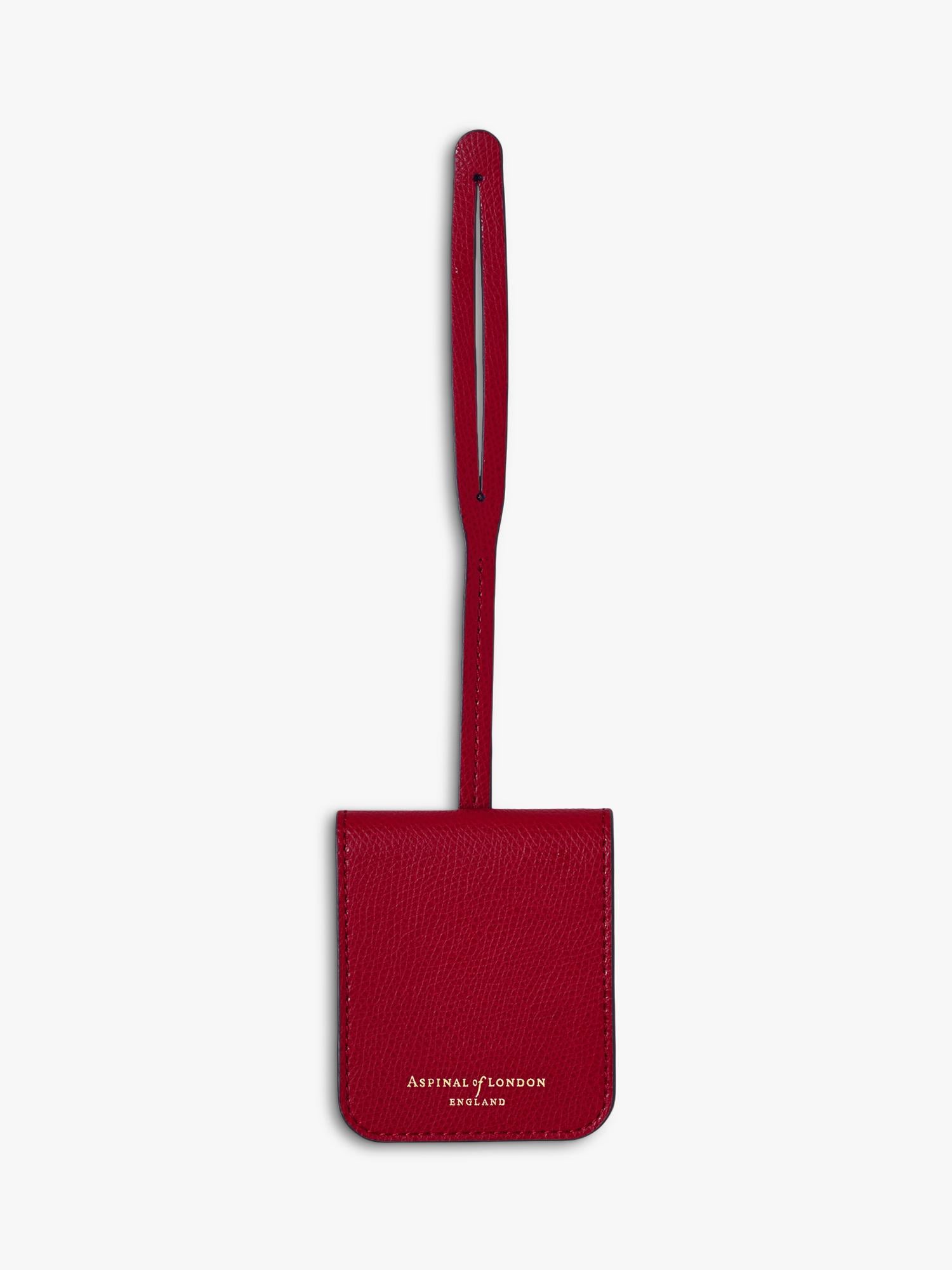 Aspinal of London leather luggage tag, imported from the UK