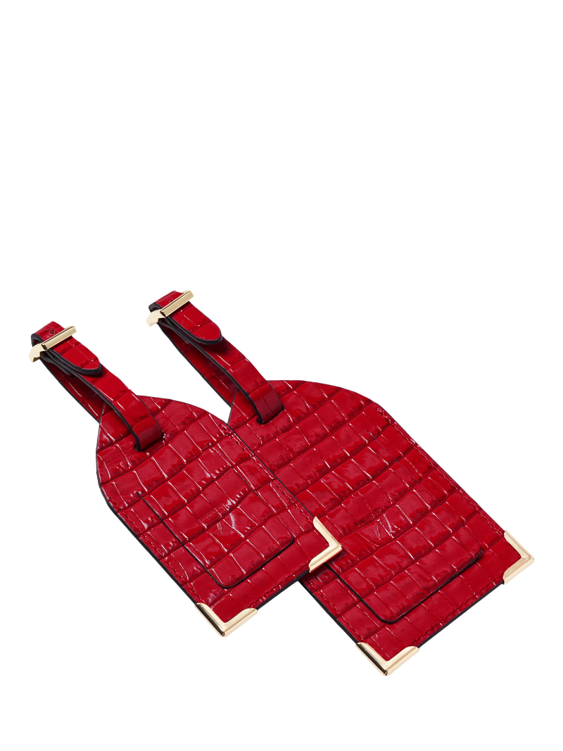 Aspinal of London leather luggage tags pack of 2 - British product