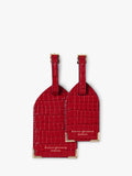 Aspinal of London leather luggage tags pack of 2 - British product