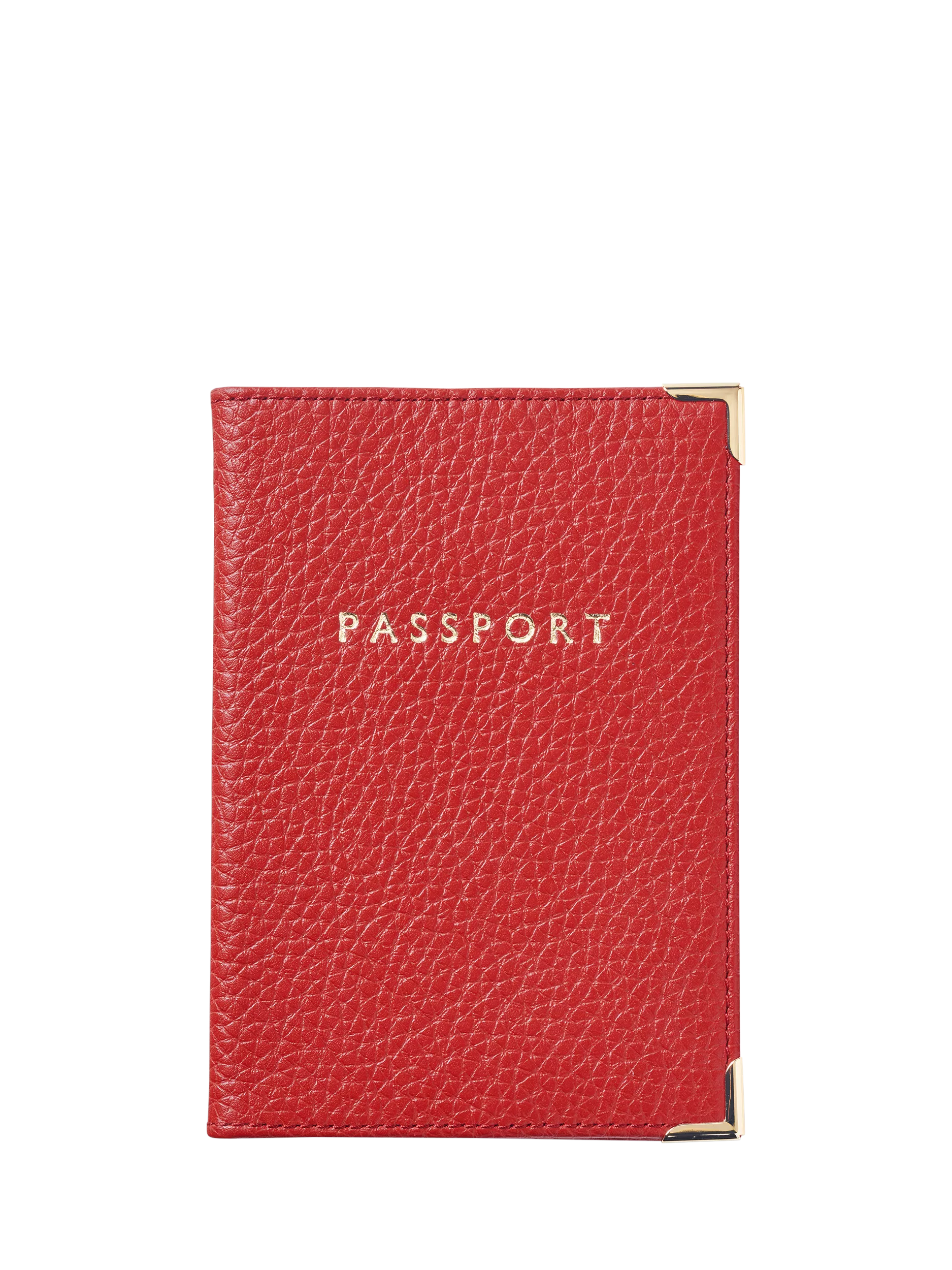 Aspinal of London passport cover in Cardinal Red (British brand)