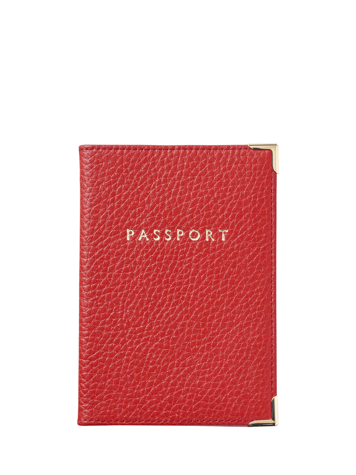 Aspinal of London passport cover in Cardinal Red (British brand)